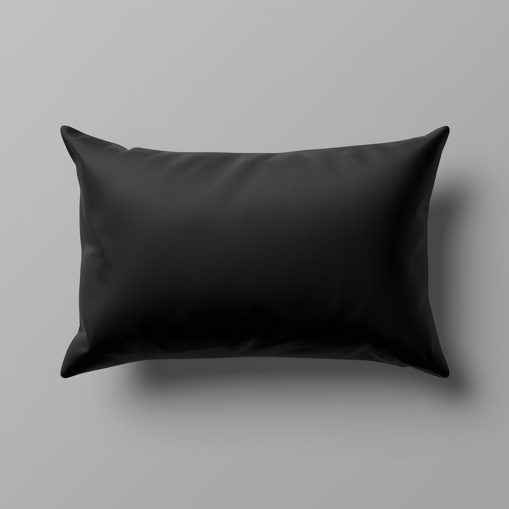 lucid origin create a high resolution image of a blank black pillow for mockup purposes featu 0