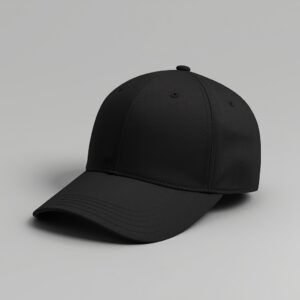 lucid origin create a high resolution blank black cap for a mockup design the cap is made of 0