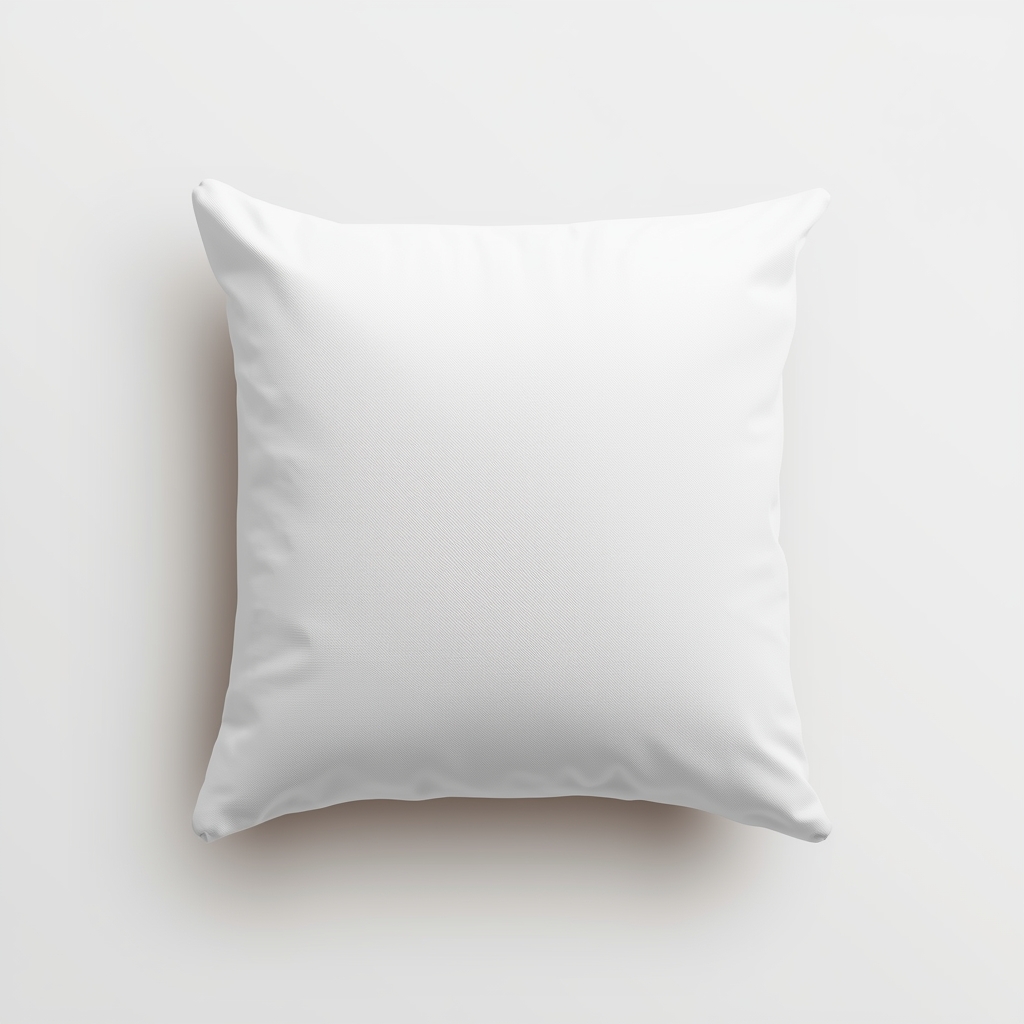 lucid origin create a realistic and high quality image of a blank white pillow for mockup pur 0